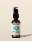Bottle of Patchouli Zest body oil by banyo on a beige background