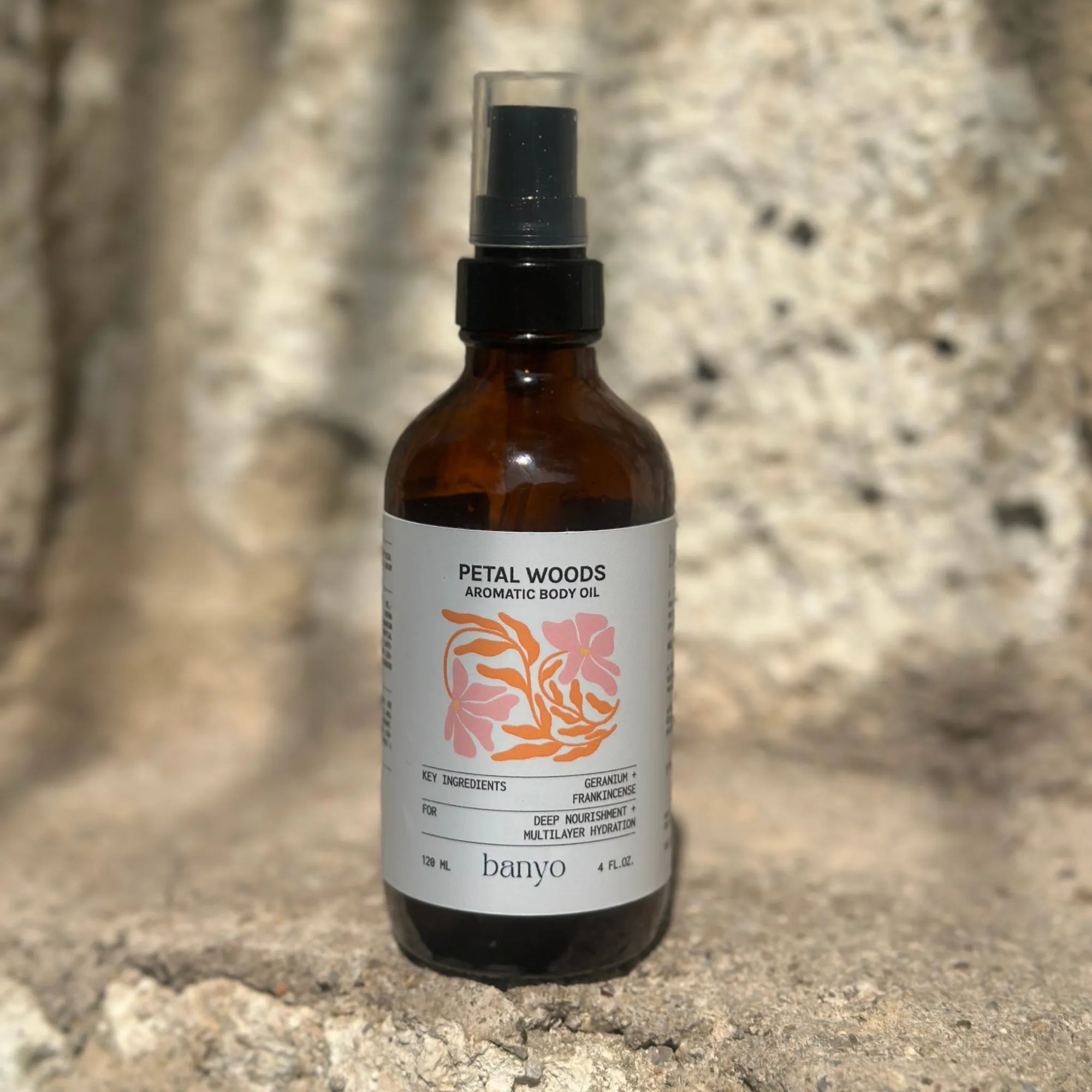 aromatic body oil petal woods